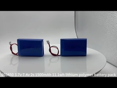 Rechargeable li polymer battery 803450-2s 7.4v 1500mAh battery pack