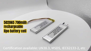 Rechargeable battery LP502065 3.7V 700mAh lipo battery cell with 10K NTC