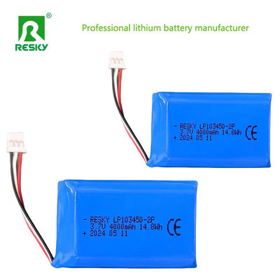 Buy Rechargeable Li Polymer Battery Pack 103450 1s2p 3.7V 4000mAh online manufacture