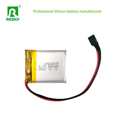 Buy 603035 Lithium Polymer Battery Cell 3.7V 600mAh Rechargeable Li-Polymer Batteries online manufacture