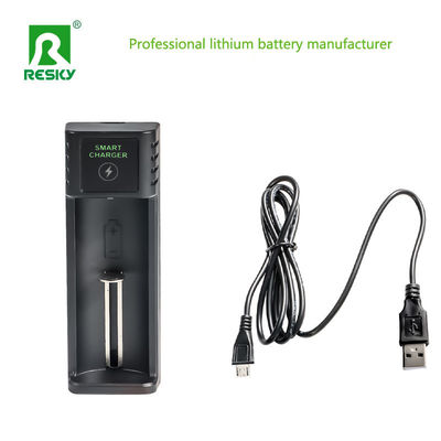 Buy 18650 26650 21700 Li-ion Battery USB Charger Single Slot Smart Rechargeable 4.2V online manufacture