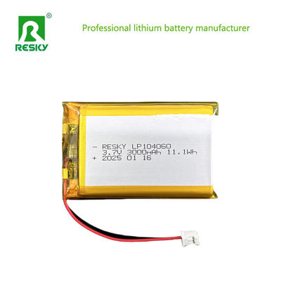 Buy 3.7V Lithium Polymer Battery Pack 104050 104060 3000mAh Lithium Ion Batteries online manufacture
