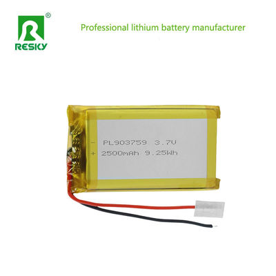 Buy Rechargeable Batteries 903759 3.7v 2500mAh 9.25wh Solar Lithium Battery Cell For Bauty Device online manufacture