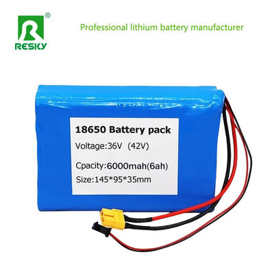 Buy Electric Scooter Battery Pack 36V 6Ah 10s3p Rechargeable 18650 Li-Ion Battery online manufacture