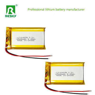 Buy Li-Ion Battery 104050 3.7v 7.4v 2500mAh 9.25wh Rechargeable Lithium Polymer Battery For Hearing Aids online manufacture