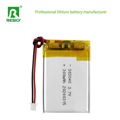 Buy Lithium Polymer Battery Cell 3.7V 303040 300mAh 1.11wh Rechargeable Lipo Battery For LED Lamp online manufacture