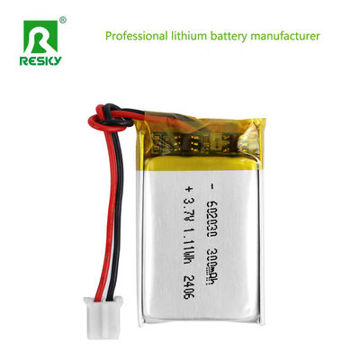 Buy Rechargeable Li-Polymer LP602030 3.7v 300mAh 1.11wh Battery Cell For Smart Wearables online manufacture
