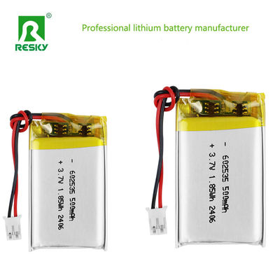 Buy Lithium Polymer Battery Cell 602535 3.7V 4.2V 400mAh 500mAh 1.85wh Power Lipo Batteries online manufacture