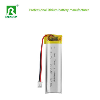 Buy Lithium Polymer Battery Pack 901765 3.7V 1000mAh 3.7wh Rechargeable Power Lipo Batteries online manufacture