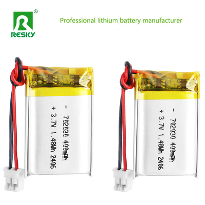 Buy 702030 3.7v 400mAh 1.48wh Rechargeable Lithium Li-polymer Battery Cell For Bluetooth Speaker online manufacture