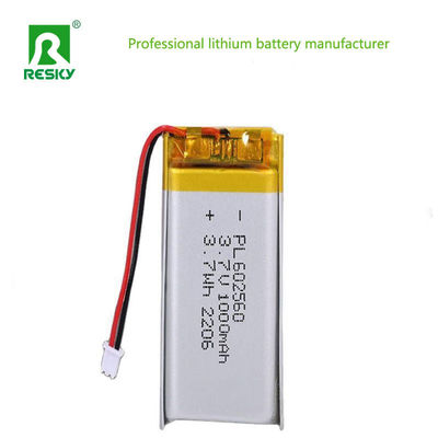 Buy Lithium Battery Cell LP602560 3.7v 4.2v 1000mAh Rechargeable Lipolymer Batteries For GPS Tracker online manufacture
