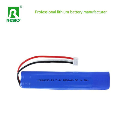 Buy Power Lithium Battery 7.4V 2000mAh 14.8wh 5C Rechargeable Battery Pack For RC Car & Robot online manufacture