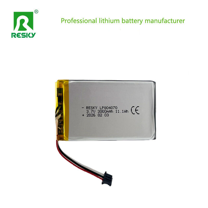 804070 3.7V 3000mAh LiPo Battery for Speakers & Electronics