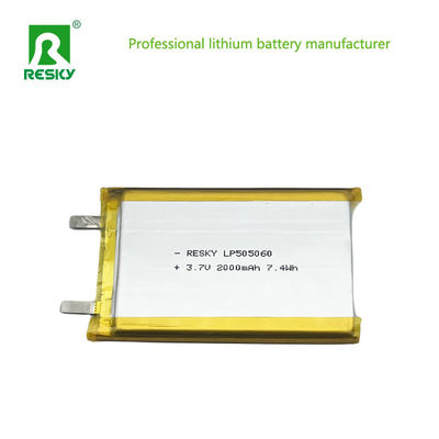 Power Lithium Polymer Battery Cell 505060 2000mAh 7.4wh 3.7V For Medical Device