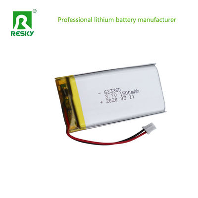 Flat Rechargeable Lithium Polymer Battery Cell 1500mAh 603060 3.7v For Bluetooth Speaker