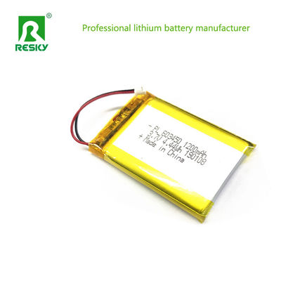 Solar Lithium Polymer Battery Cell 603450 3.7v 1200mAh For Portable GPS