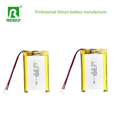 103450 Lithium Polymer Battery Pack 3.7V 7.4V 2000mAh Rechargeable Lipo Batteries
