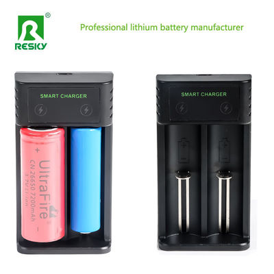 Rechargeable Cylindrical Battery Charger 2 Slots For 18650 18500 20650