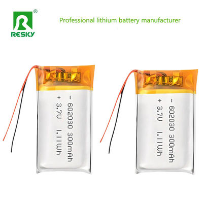 LP602030 3.7v 300mAh Rechargeable Lithium Polymer Battery Durable and Long Cycle Life 500cycles