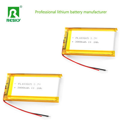 Power Lipo Battery Cell 103665 3.7v 4.2v 3000mAh 11.1wh Rechargeable Lithium Ion Battery Cell