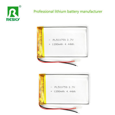 Power Lipo Battery 503759 3.7v 1200mAh 4.44wh Rechargeable Lithium Ion Battery Pack