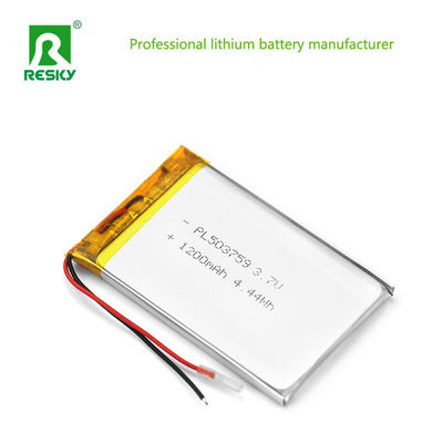 Solar Lithium Ion Cell 503759 3.7v 1200mAh Rechargeable Li-Poymer Battery