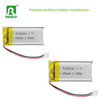Power Lithium Cell 802045 3.7V 750mAh Rechargeable Lithium Ion Polymer Battery For Smart Device