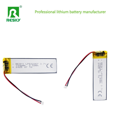 Power Lithium Battery 502065 3.7V 700mAh Rechargeable Battery Cell For Smart Watch