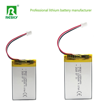 Lithium Polymer Battery Pack 553450 3.7V 7.4V 1100mAh 1200mAh For Cameras Projectors
