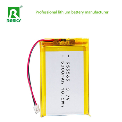 Lithium Cell LP955565 3.7V 5000mAh 18.5wh Solar Lithium Polymer Battery For Portable Massager