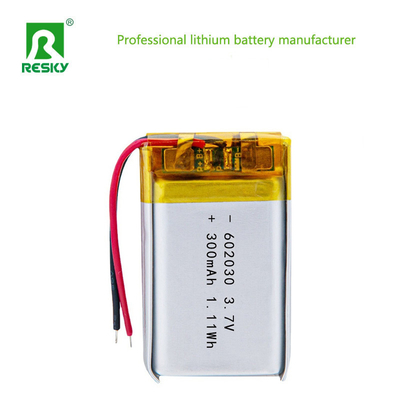 Lithium polymer Battery Cell 602030 3.7V 300mAh Rechargeable Lipo Li-polymer Battery For Wareable Device