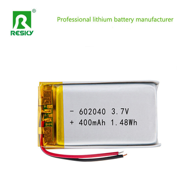 Rechargeable lithium polymer battery cell 602040 400mAh 450mAh 3.7V power lipo battery