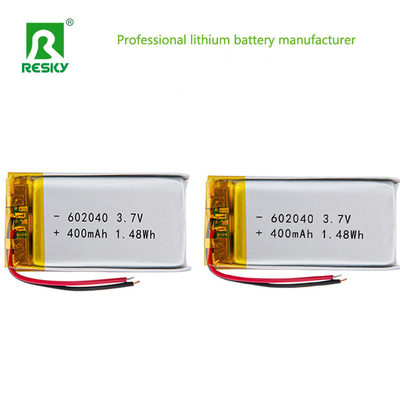 Solar Lithium Polymer Battery Cell 602040 450mAh 3.7V Rechargeable Lipo Battery Pack