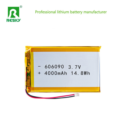 Lithium Ion Polymer Battery Cell 606090 3.7V 7.4V 4000mAh 14.8Wh Rechargeable Li Polymer Battery Pack