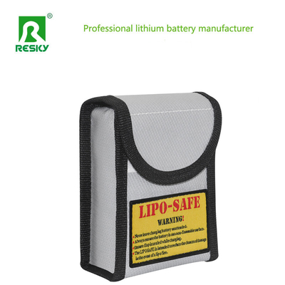 Red Black Silver Fireproof RC Lithium Battery Pack Safe Storage Bag 46x95x115mm