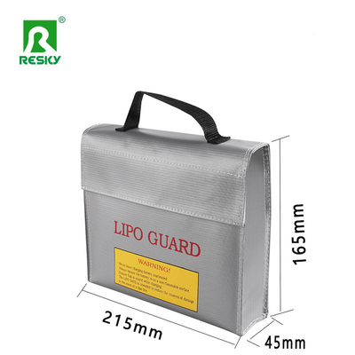 Fireproof Waterproof Explosion Proof Rc Lipo Battery Safe Bag With Zipper 45x165x215mm