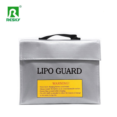 Black Silver Red Color Fireproof Explosion Proof RC Lipo Battery Safe Charging Bag 65X180X240mm