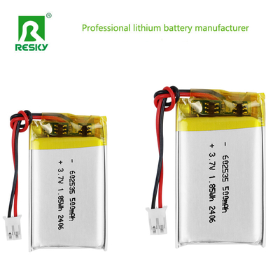 Lithium Polymer Battery Cell 602535 3.7V 4.2V 400mAh 500mAh 1.85wh Power Lipo Batteries