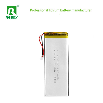 Rechargeable Lithium Polymer Battery Cell 4030130 3.7V 2000mAh 7.4wh Lipo Battery Cell