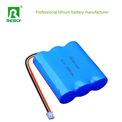 Li-ion Battery Pack 11.1V 3s 18650 2600mAh 28.86wh Rechargeable Batteries For LED Lamp