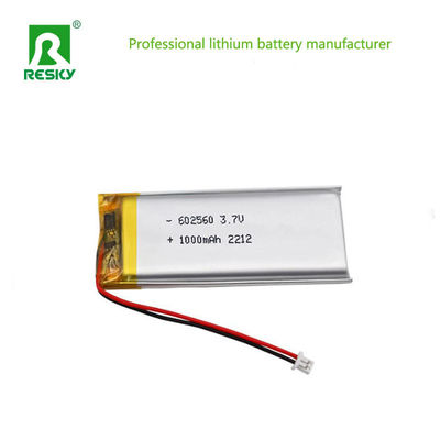 Rechargeable Lithium Ion Batteries LP602560 3.7v 4.2v 1000mAh 3.7wh Lithium Polymer Lipo Batteries