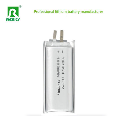 Lithium lipo Battery 102050 3.7v 1000mAh 3.7Wh Rechargeable li-polymer Battery Pack For VR headsets