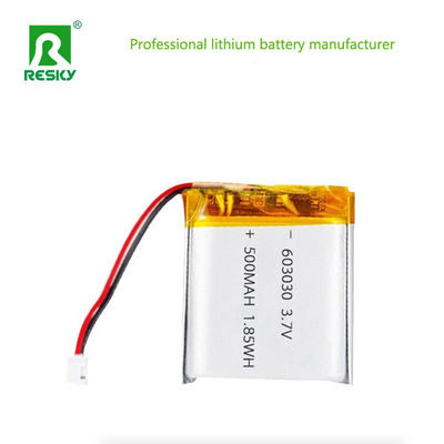 Lithium ion battery cell 603030 3.7v 500mAh 1.85wh rechargeable li polymer battery pack For Smart Home