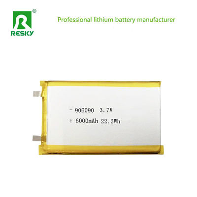 Power Lipo Battery 906090 3.7v 6000mAh 22.2wh Rechargeable Lithium Ion Polymer Battery For Smart Lock