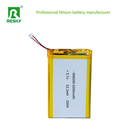 Li-ion Battery 906090 3.7v 6000mAh 22.2wh Rechargeable Lithium Ion Polymer Batteries For Power Supply