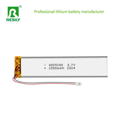 Rechargeable Lithium Ion Batteries 4025100 3.7v 1000mAh 3.7wh Li Polymer Battery Cell