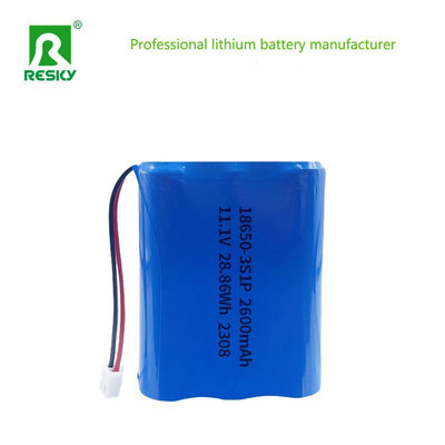18650 Batteries 11.1V 3s 2600mAh 28.86wh Rechargeable Li-ion Lithium Ion Battery Pack